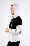 Ekru-Siyah Fermuar Detay Çift Renk Sweat 9144M