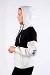 Ekru-Siyah Fermuar Detay Çift Renk Sweat 9144M