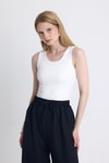 Ekru Slim Fit Kolsuz Basic Atlet 9194M