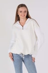 Ekru Triko Detay Sweat 1089