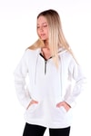 Ekru Yarım Fermuar Detay Cepli Sweat 9140M