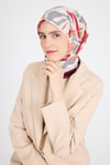Eşarp-Bordo Yaprak Desen Eşarp 3004-rulem