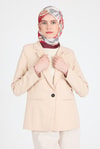 Eşarp-Bordo Yaprak Desen Eşarp 3004-rulem