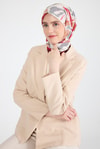 Eşarp-Bordo Yaprak Desen Eşarp 3004-rulem