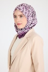 Eşarp-Mor Ebru Desenli Eşarp 3012-rulem