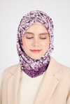 Eşarp-Mor Ebru Desenli Eşarp 3012-rulem