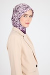 Eşarp-Mor Ebru Desenli Eşarp 3012-rulem