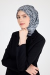 Eşarp-Siyah Etnik Desenli Eşarp 3013-rulem
