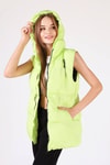 Fıstık Yeşili Oversize Yelek 0015-1