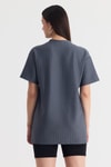 Füme Çizgili Oversize Tişört 4447A