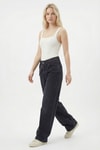 Füme Geniş Paça Bel Detay Jean 568