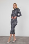 Füme Leopar Elbise 377-1