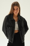 Füme Oversize Kot Ceket 7084