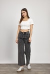 Füme Paça Püskül Detay Jean 11020