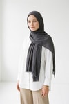 Füme Pliseli Bambu Şal 5673