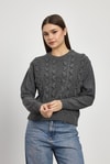 Füme Simli Fırfır Detay Kazak 24364