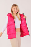 Fuşya Oversize Yelek 0015-1
