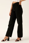 Gabardin Palazzo Bayan Pantolon - 4163-1 Siyah