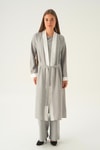 Gri 3'lü Kimono Takım 4018A
