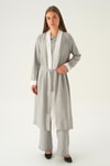 Gri 3'lü Kimono Takım 4018A