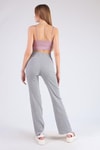 Gri Bel Bağcık Detay Pantolon 6011-1