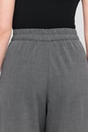 Gri Cırtlı Beli Lastik Detay Pantolon 6642
