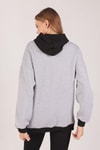 Gri Complex Baskı Kapüşonlu Sweat 8143M