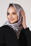 Gri Dama Desen Şal 5664