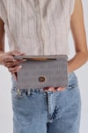 Gri Fermuar Detaylı Cüzdan 016