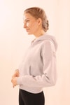 Gri Fermuarlı Kısa Sweat 1783