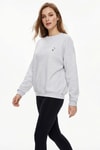 Gri Göğüs Nakışlı Sweat 1021