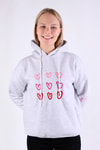 Gri Kalp Nakışlı Sweat 9154M