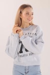 Gri Manhattan Baskılı Sweat 3110