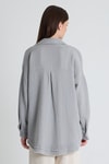 Gri Oversize %100 Pamuk Müslin Gömlek 4786A