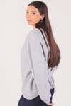 Gri Oversize Bisiklet Yaka Sweat 8138M