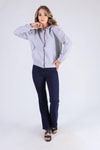 Gri Oversize Fermuarlı Sweat 8126M