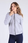 Gri Oversize Fermuarlı Sweat 8126M