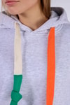 Gri Renkli İpli Kapüşonlu Sweat 9173M