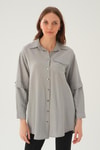 Gri Tek Cep Tunik 4237A