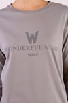 Gri WonderFul Baskılı Uzun Kol Tunik 3981