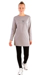 Gri WonderFul Baskılı Uzun Kol Tunik 3981