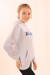 Gri Yazı Baskılı Kapüşonlu Sweat 1794