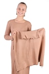 Günlük Elbiseler-Camel Degaje Yaka Elbise Takım 24267-rulem