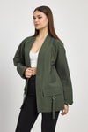 Haki Cep Detay Kimono 4194A