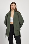 Haki Cep Detay Kimono 4194A
