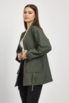 Haki Cep Detay Kimono 4194A