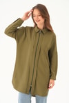 Haki Fermuar Detay Tunik 4139A
