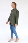 Haki Oversize Klasik Gömlek 4305A