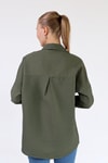 Haki Oversize Klasik Gömlek 4305A