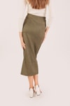 Haki Süet Kalem Etek 8140M